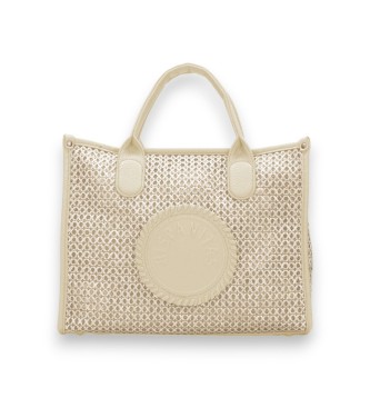 Hispanitas para mujer. BV264717 Bolso Marrakech Rígido beige (35), Casual, Poliuretano
