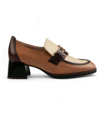 Hispanitas para mujer. CHI243581 Mocasines de Piel Antifaz marrón (39), 3 a 5cm, Ninguno, Casual