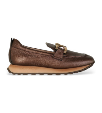 Hispanitas para mujer. HI232962 Mocasines de piel deportivos marrón (37), Plano, Ninguno, Casual, Hispanitas outlet 2024.