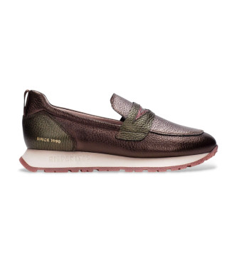 Hispanitas para mujer. HI254387 Mocasines de Piel Kansas marrón (36), Plano, 1 a 3cm, Ninguno, Casual