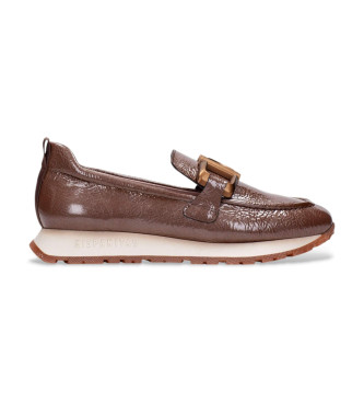 Hispanitas para mujer. HI254386 Mocasines de Piel Kansas Rock marrón (38), Plano, 1 a 3cm, Ninguno, Casual