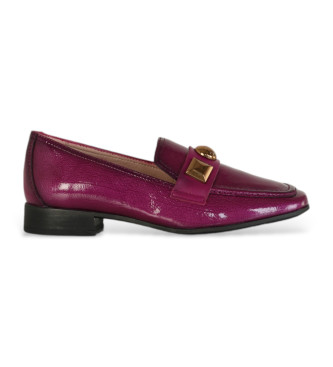 Hispanitas para mujer. HI233132 Mocasines de piel Rio magenta (36), Plano, Ninguno, Casual, Lila, Hispanitas outlet 2024.