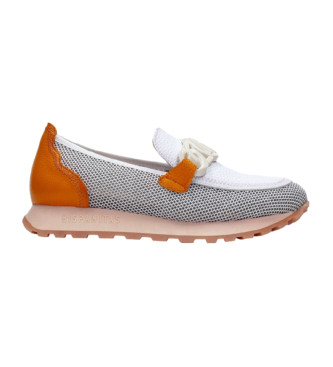 Hispanitas para mujer. HV243461 Mocasines de piel Sport Loira blanco (37), Plano, Ninguno, Casual, Hispanitas outlet 2024.