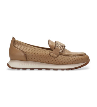 Hispanitas para mujer. HV243432 Mocasines de piel Sport marrón (42), Plano, Ninguno, Casual