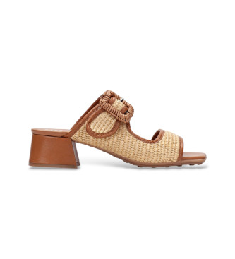 Hispanitas para mujer. RHV254090 Sandalias Rafia marrón (35), 3 a 5cm, Ninguno, Casual