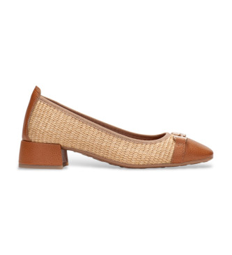 Hispanitas para mujer. RHV253992 Zapatos de Piel Oporto marrón (36), 3 a 5cm, Ninguno, Casual