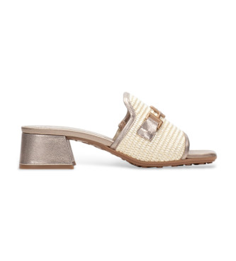 Hispanitas Para Mujer. RHV254071 Sandalias De Piel Dallas Beige (41), 3 A 5Cm, Ninguno, Casual-image