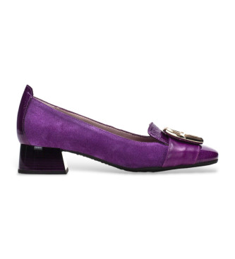 Hispanitas para mujer. HI232987 Zapatos de piel bloque lila (39), 1 a 3cm, Ninguno, Casual, Hispanitas outlet 2024.