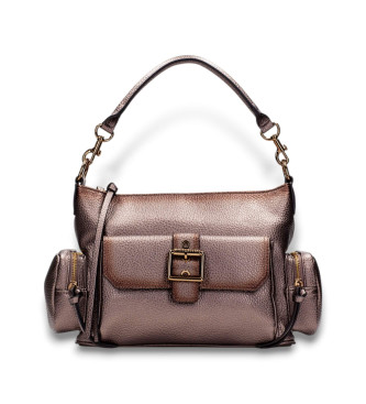 Hispanitas para mujer. BI254140 Bolso Samba Met bronce (OSFA), Casual, Poliuretano