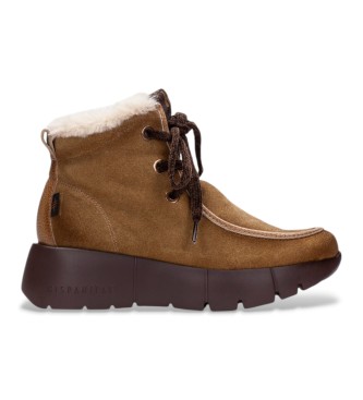 Montanaboots i beige skinn
