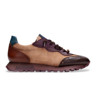 Hispanitas para mujer. CHI265106 Zapatillas de Piel Oregon marrón (36), Plano, Cordones, Casual