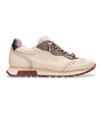Hispanitas para mujer. PHI265160 Zapatillas de Piel Oregon beige (36), 1 a 3cm, Cordones, Casual