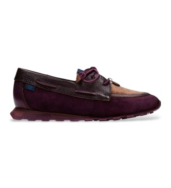 Hispanitas para mujer. CHI264908 Zapatillas de Piel Zinnia burdeos (36), 1 a 3cm, Cordones, Casual