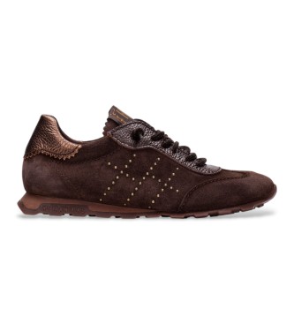 Hispanitas para mujer. HI264964 Zapatillas de Piel Zinnia marrón (36), 1 a 3cm, Cordones, Casual