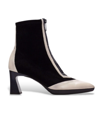 Hispanitas para mujer. BHI254186 Botines de Piel Soho negro (37), 5 a 8cm, Cremallera, Casual