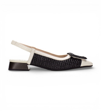 Hispanitas para mujer. RHV254046 Sandalias de Piel Soho negro (36), Plano, 1 a 3cm, Ninguno, Casual