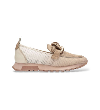 Hispanitas para mujer. SHV264834 Mocasines de Piel Sumatra beige (40), Plano, 1 a 3cm, Ninguno, Casual