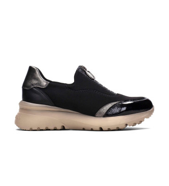 Hispanitas para mujer. HI233032 Zapatillas de piel Polinesia negro -Altura plataforma 5cm- (41), 3 a 5cm, Cremallera, Casual, Hispanitas out