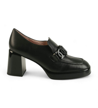 Hispanitas para mujer. HI233022 Zapatos de piel punta redonda negro (40), 3 a 5cm, Ninguno, Casual