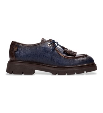 Hispanitas para mujer. CHI265157 Zapatos de Piel Newyork marino (36), 1 a 3cm, Ninguno, Casual