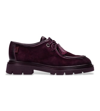 Hispanitas para mujer. HI265157 Zapatos de Piel Newyork burdeos (36), 1 a 3cm, Ninguno, Casual, Granate