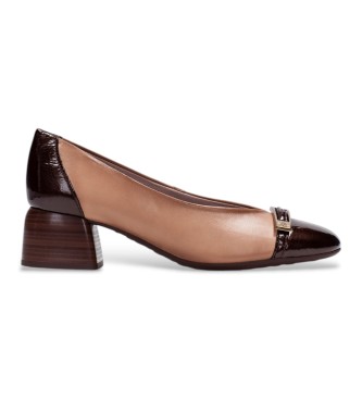 Hispanitas para mujer. BHI264922 Zapatos de Piel Varsovia marrón (36), 1 a 3cm, Ninguno, Clásico