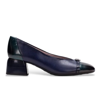 Hispanitas para mujer. BHI264922 Zapatos de Piel Varsovia marino (36), 1 a 3cm, Hebilla, Casual