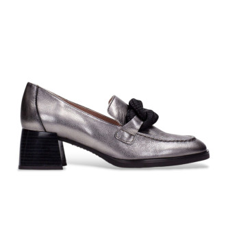 Hispanitas para mujer. HI243703 Zapatos de Piel Menorca plateado (38), Plata, 3 a 5cm, Ninguno, Casual, Fiesta
