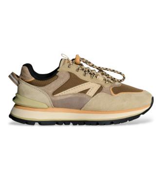 HOFF para mujer. 22558006 Zapatillas City Off Road beige (38), Piel, Marrón, Plano, Cordones, Casual