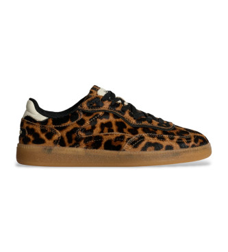 HOFFvoor vrouwen. 22562012 Sneakers van bruin Alley luipaardleer (36), Plat, Veters, Casual, Dierenprint
