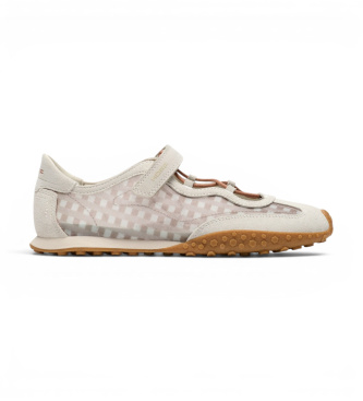 HOFF för kvinnor. 12661038 Lädersneakers Bridge Bow Vichy beige (41), Hud, Karta, Nyckelband, Kardborreband, Casual