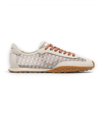 HOFFvoor vrouwen. 12661037 Leren Bridge Vichy sneakers gebroken wit (39), Leer, Plat, Veters, Casual