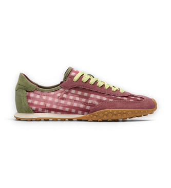HOFFvoor vrouwen. 12661040 Leren Bridge Vichy sneakers in bordeauxrood (37), Leer, Plat, Veters, Casual, Granaatappel