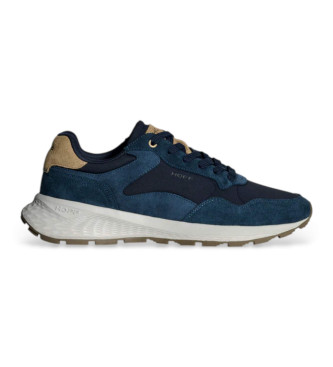 HOFF para hombre. 22535609 Zapatillas de piel City Mkii marino (45), Azul, Plano, Cordones, Casual