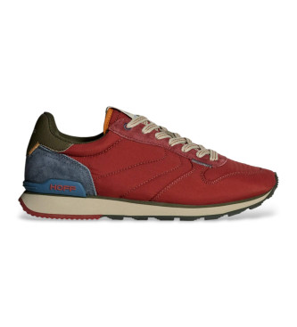 HOFF para hombre. 22517604 Zapatillas de piel Track & Field rojo (41), Plano, Cordones, Casual