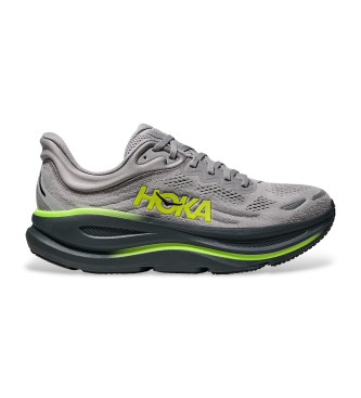 HOKA para hombre. 1162011 Zapatillas Bondi 9 gris (46), Plano, Cordones, Casual, Deportivo, Running, Multideporte