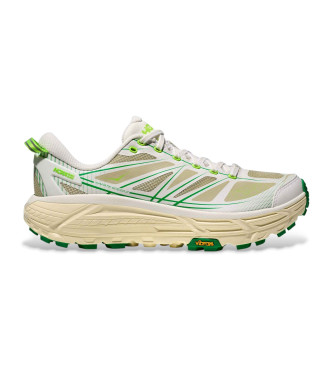 HOKA unisex. 1126851 Zapatillas Mafate Speed 2 blanco, verde (40 2/3), Plano, Cordones, Deportivo, Running, Multideporte