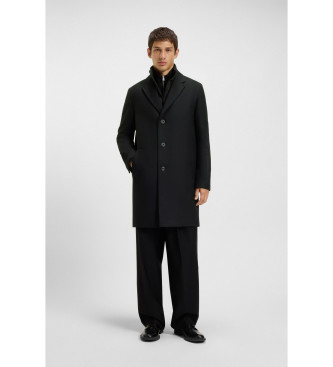 HUGO para hombre. 50546546 Abrigo en mezcla de lana negro (52), Casual