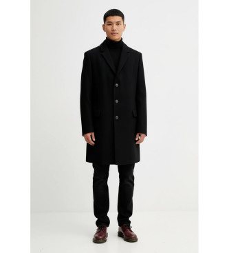 HUGO para hombre. 50546528 Abrigo Migor negro (48), Casual, Lana