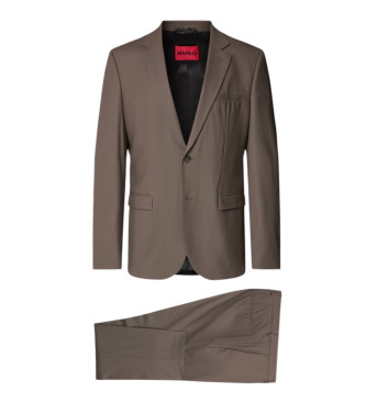 HUGO para hombre. 50544524 Traje Arti-Hesten marrón (48), Casual, Lana
