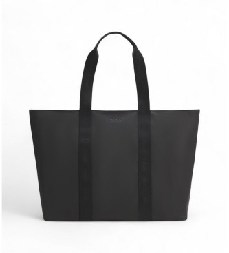 HUGO para mujer. 50552300 Bolso tote con logo tonal en las asas negro (OSFA), Casual, Poliéster Reciclado, Sostenible