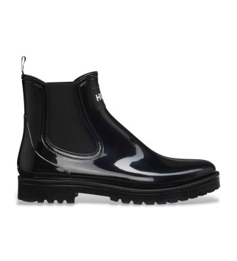 HUGO para mujer. 50498397 Botas de agua estilo Chelsea negro (37), Plano, Ninguno, Casual, Impermeable