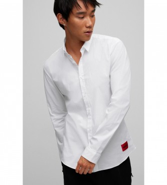 HUGO para hombre. 50475687 Camisa Ero3 blanco (XL), Casual, Algodón, Manga larga