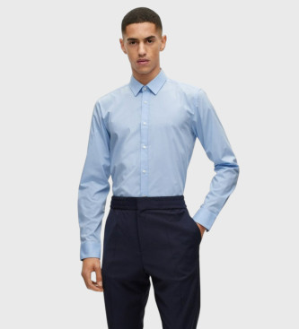 HUGO para hombre. 50479396 Camisa extra slim fit azul (40), Casual, Algodón, Clásico, Manga larga