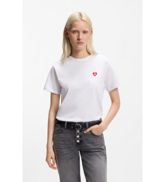 HUGO para mujer. 50562145 Camiseta Damacia blanco (XS), Casual, Algodón, Manga corta