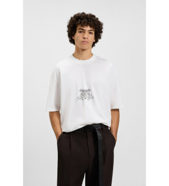 HUGO para hombre. 50542817 Camiseta Duarms blanco (M), Casual, Algodón, Manga corta