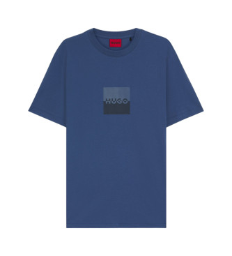 HUGO para hombre. 50542784 Camiseta Duplist azul (XXL), Casual, Algodón, Manga corta