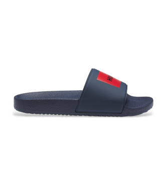 HUGO Chanclas con logo en la tira marino