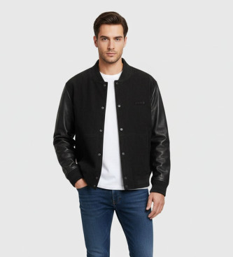 HUGO para hombre. 50541881 Chaqueta Laxe negro (S), Casual, Piel