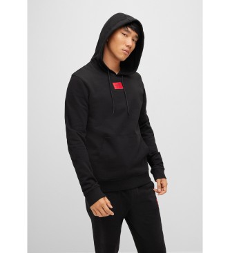 HUGO para hombre. 50458700 Sudadera Daratschi negro (S), Casual, Algodón, Manga larga, Sostenible